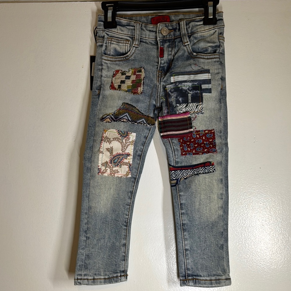 Girl’s Haus Jr Denim Jeans with Colorful Patchwork